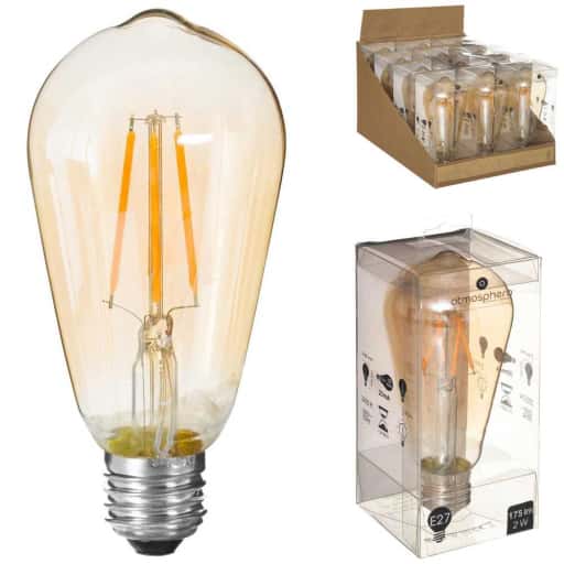 Bombilla Filamento Pera E27 2W