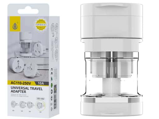 Adaptador Enchufe Viaje 4en1 10A