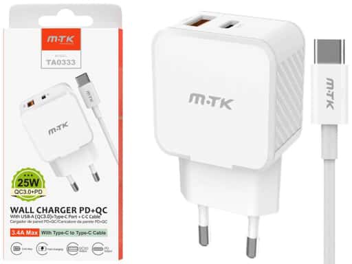 Cargador Red Fay PD QC+Cable