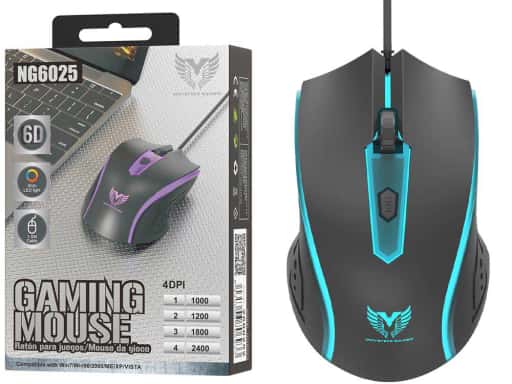 Raton Gaming 6D con Luz RGB