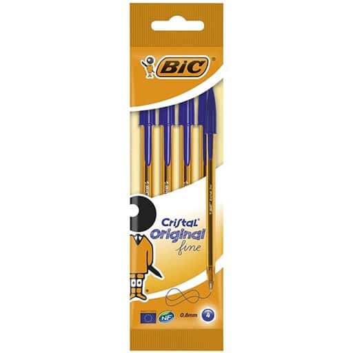 Boligrafo Cristal Fine 0,8mm Bolsa-4
