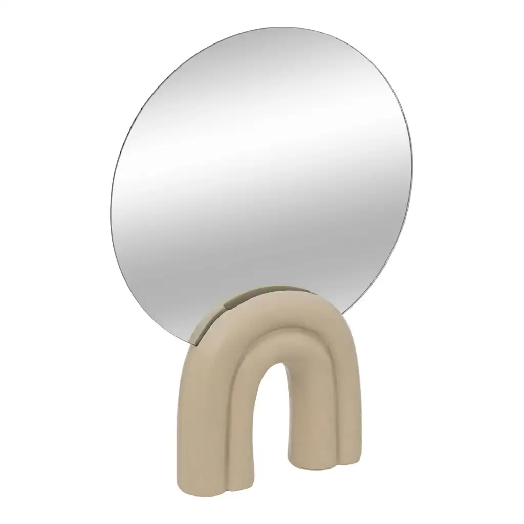 Espejo Mesa Wavy Bliss Resina Blanco 36cm