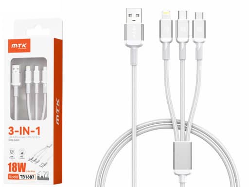 Cable Dato 3en1 Blarkon 3,4A