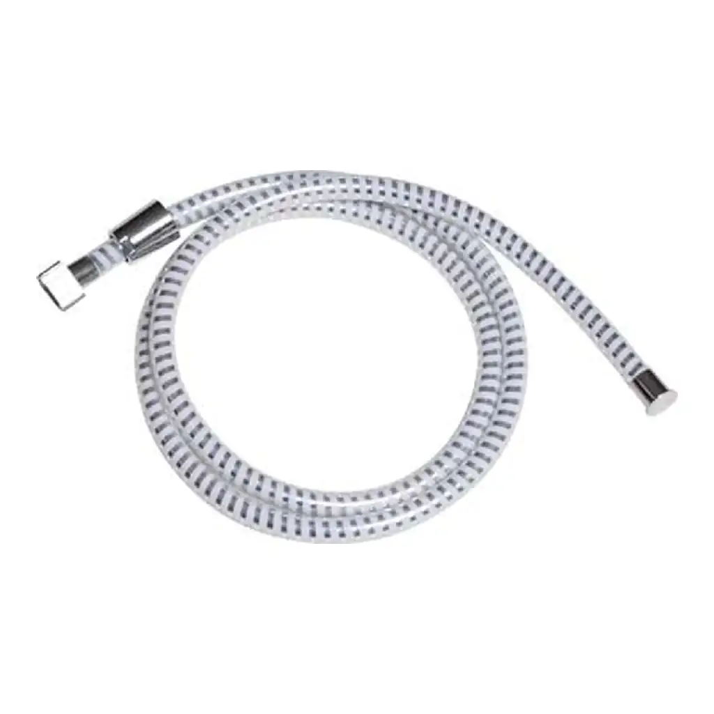 [T-3107100] Flexo Ducha PVC 200cm Plata/Blanco