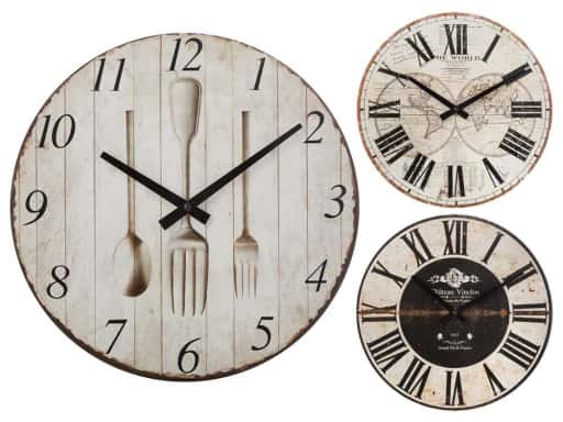 [JJ-126505] Reloj Pared MDF Boris Ø28cm 3S.