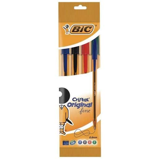 Boligrafo Cristal Fine 0,8mm Bolsa-4