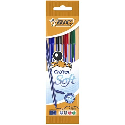 Boligrafo Cristal Soft Pack-4